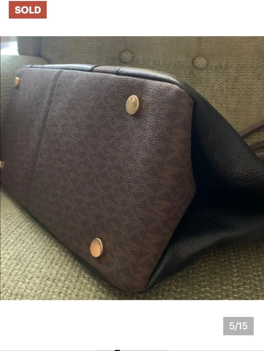 Michael Kors Austin Large Pebbled Leather Satchel- EUC